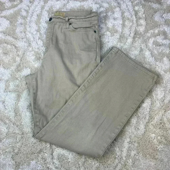 Women's Bestow UM Khaki Tan Jeans Size 14 Straight Bootcut - Picture 2 of 10
